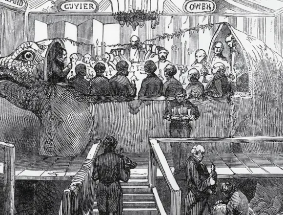 igouanodon Δείπνο στο εσωτερικό ενός ιγκουανόδοντα